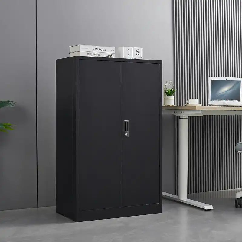GREATMEET Locking Metal Cabinet, Steel Cabinet with Doors for Office,Home,Garage,Kitchen